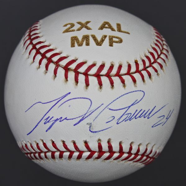 Miguel Cabrera Signed & Engraved MVP OML Baseball (PSA/DNA Guaranteed)