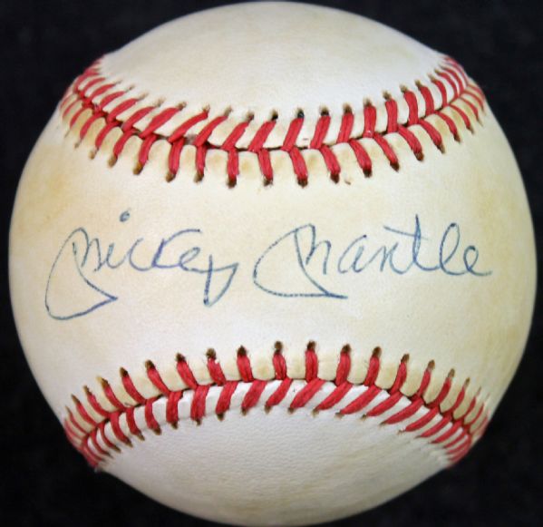 Mickey Mantle Signed OAL Bobby Brown Baseball (PSA/JSA Guaranteed)