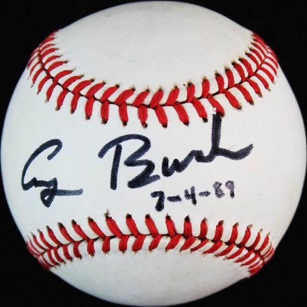 President George H.W. Bush Signed ONL Presidential Era Baseball w/ "7-4-89" Inscription (PSA/DNA)