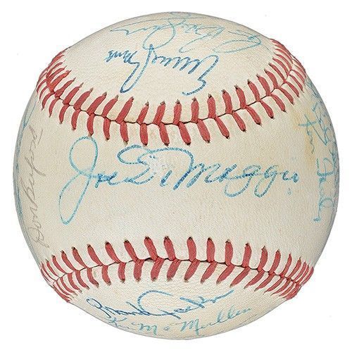 MLB Legends Multi-Signed ONL Baseball w/ Clemente, DiMaggio & Others (PSA/DNA)