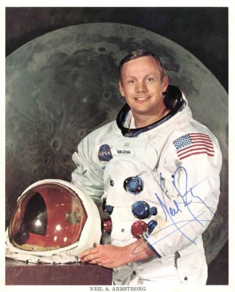 Apollo 11: Neil Armstrong Signed 8" x 10" Color NASA Photo w/ Superb Un-Inscribed Signature! (JSA)