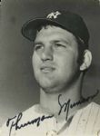 Thurman Munson Exceptional Signed 3" x 5" Black & White Photograph, One of The Strongest We Have Encountered! (PSA/JSA Guaranteed)