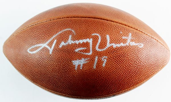 Johnny Unitas Signed Official NFL Leather Football w/ Superb Signature! (JSA)
