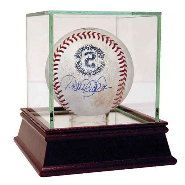 Derek Jeter Signed & Game Used Derek Jeter Day Baseball (MLB Auth)
