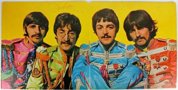 The Beatles: John Lennon RARE Gatefold Signed "Sgt. Peppers" Record Album (Tracks UK & PSA/DNA)