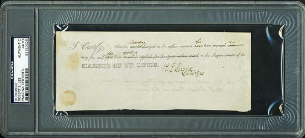 Robert E. Lee Signed 3.25" x 8" Document (PSA/DNA Encapsulated)