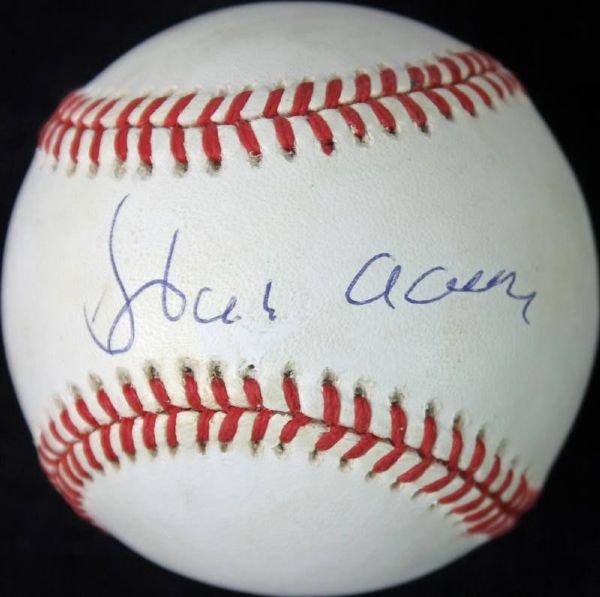 Hank Aaron Signed Near-Mint ONL Baseball (PSA/DNA)