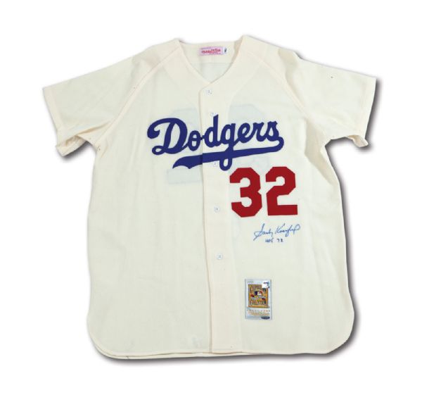 Sandy Koufax Signed Mitchell & Ness Dodgers Jersey w/ Rare "HOF 72" Inscription (MLB)