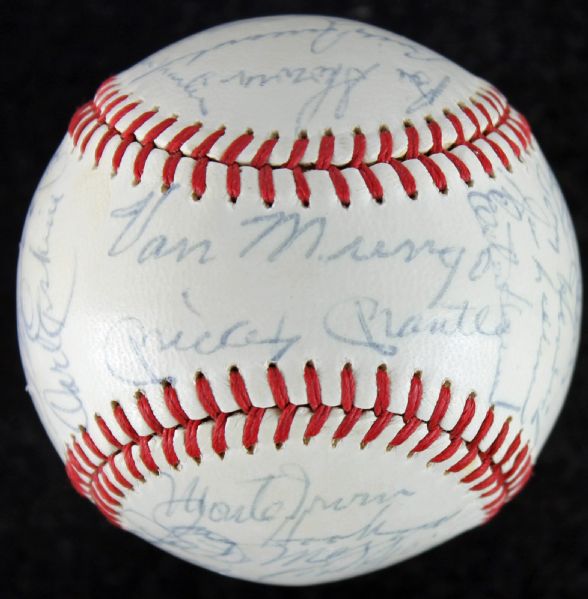 New York Baseball Legends Multi-Signed ONL Baseball w/ Mantle, DiMaggio, Martin & Others (JSA)