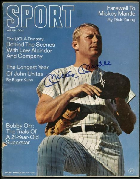 Mickey Mantle Signed 1969 Sport Magazine - PSA/DNA Graded GEM MINT 10!