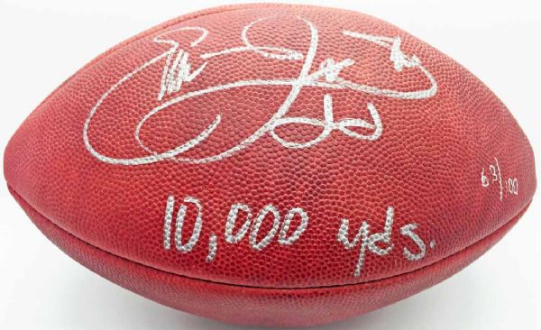 Emmitt Smith Signed Limited Edition Leather NFL Football w/ "10000 Yards" Inscription (JSA)