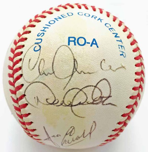 1996 New York Yankees Team Signed Baseball w/ ULTRA-RARE George Steinbrenner Signature! (PSA/JSA Guaranteed)