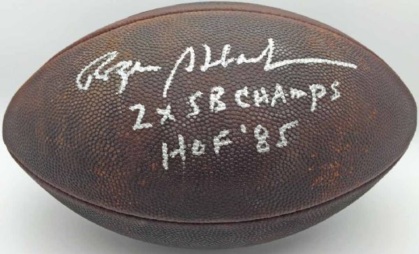 Roger Staubach Impressive Signed The Duke NFL Football w/ "2x SB Champs HOF 85" Inscription (PSA/JSA Guranteed)