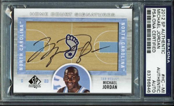Michael Jordan Signed 2012 SP Basketball Card (PSA/DNA Encapsulated)