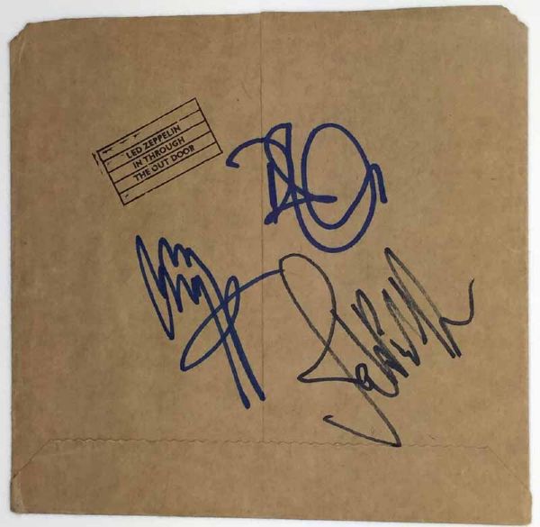 Led Zeppelin Signed "In Through The Out Door" CD Cover (PSA/JSA Guaranteed)