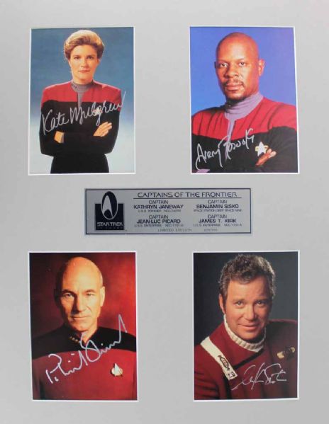 Captains of the Frontier Multi-Signed 16" x 20" Display w/ Shatner! (PSA/JSA Guaranteed)