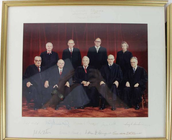 Multi-Signed 14" x 11" Supreme Court Photo w/ Mashall & OConnor! (PSA/JSA Guaranteed)