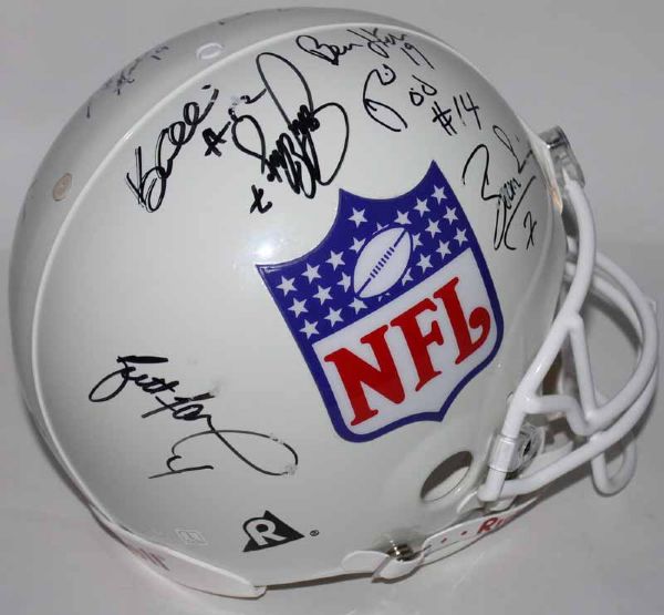 QB Legends Multi-Signed Full Size PRO LINE Helmet w/ Elway, Favre, Kelly & Others (PSA/JSA Guaranteed)