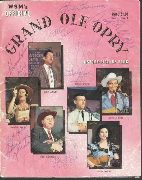 Impressive Multi-Signed Grand Ole Opry Program w/ Johnny Cash & Others! (JSA)