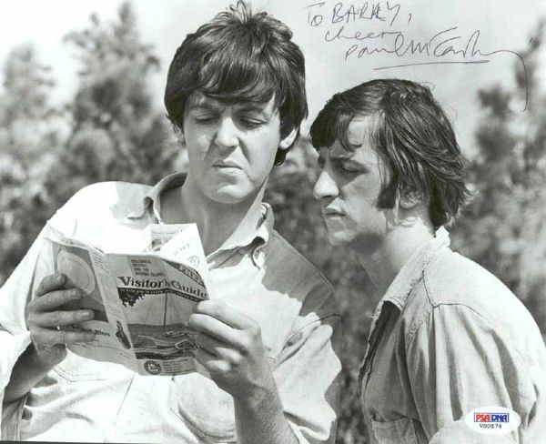 Paul McCartney Vintage Signed 8" x 10" Help Bahamas Photo (PSA/DNA)