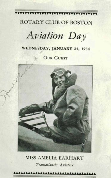 Amelia Earhart Signed 1934 Aviation Day Program (PSA/DNA)