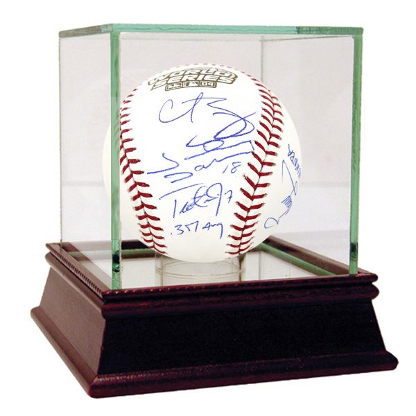 2004 WS Champion Boston Red Sox Multi-Signed OML Baseball (Steiner)