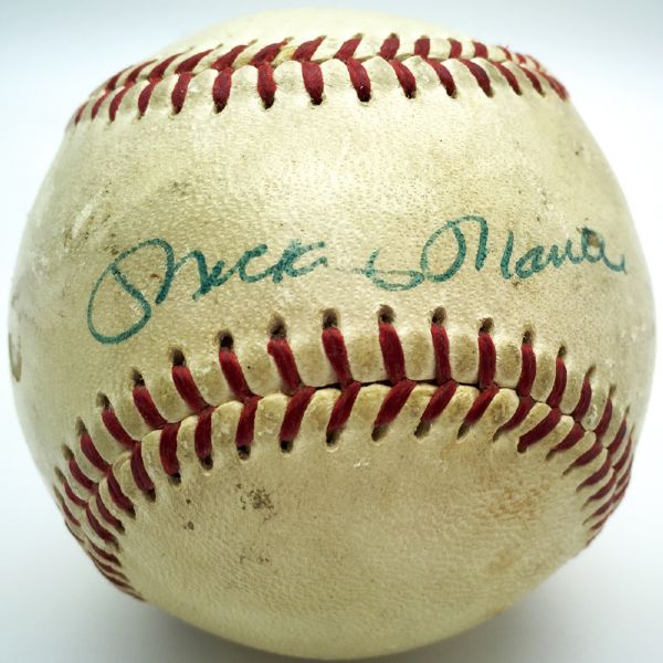 Mickey Mantle & Casey Stengel Vintage Dual Signed OAL Baseball (PSA/DNA)
