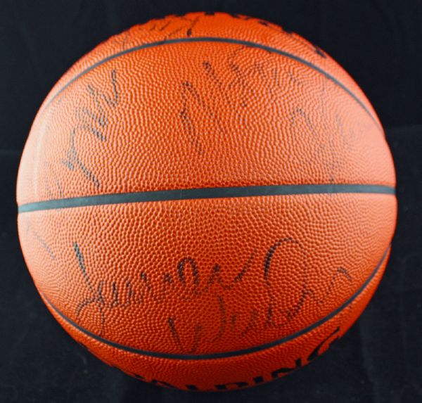 Showtime: 1988 NBA Champion Los Angeles Lakers Team Signed Basketball w/ Rare Pat Riley Autograph! (PSA/DNA)
