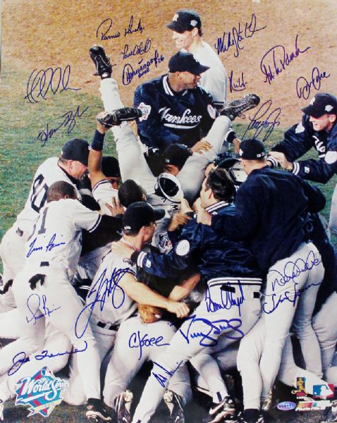 1998 WS Champion New York Yankees Team-Signed 16" x 20" Photo w/ Jeter, Rivera Ect (Steiner Sports)