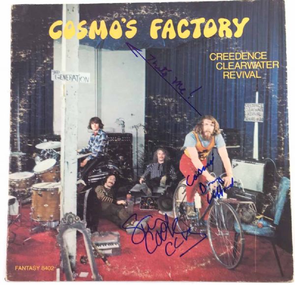 CCR: Doug Clifford & Stu Cook Signed "Cosmos Factory" Record Album (PSA/JSA Guaranteed)