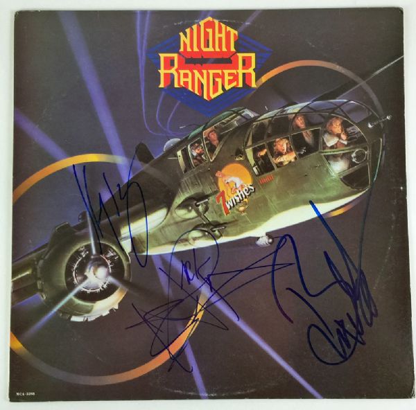 Night Ranger Signed "7 Wishes" Record Album (PSA/JSA Guaranteed)
