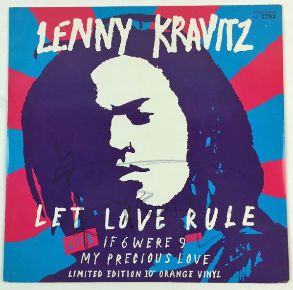 Lenny Kravitz Signed "Let Love Rule" 10-Inch Album Single (PSA/JSA Guarantee)