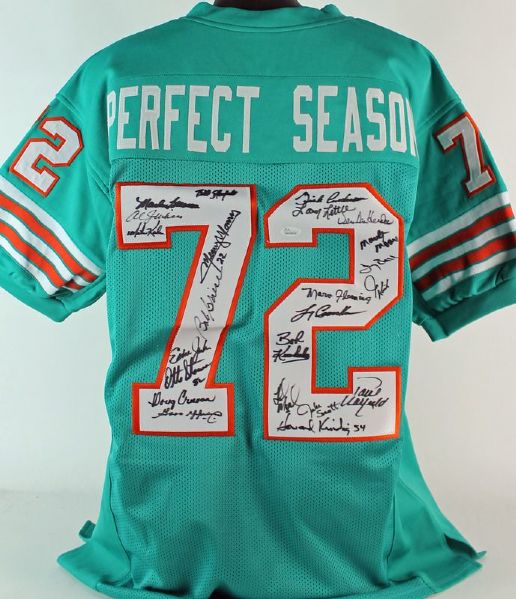 NFL Perfection: 1972 Miami Dolphins Team-Signed "Perfect Season" Jersey (JSA)