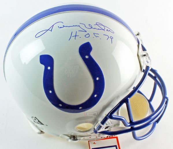 Johnny Unitas Signed PRO LINE Colts Helmet w/ Rare "HOF 1979" Inscription (PSA/JSA Guaranteed)