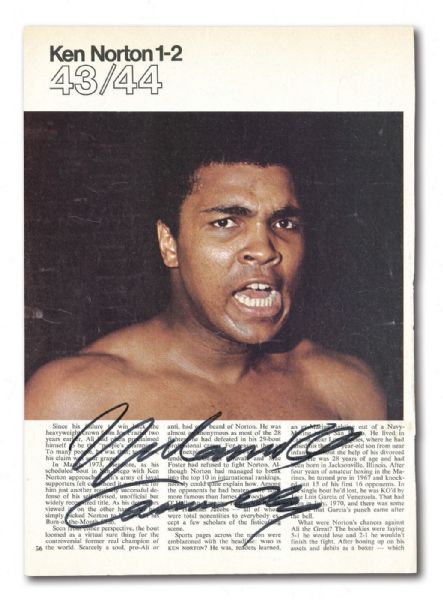 Muhammad Ali Near-Mint Signed 8.5" x 11" Magazine Photo w/ Exceptional "Cassius Clay" Signature! (PSA/JSA Guaranteed)