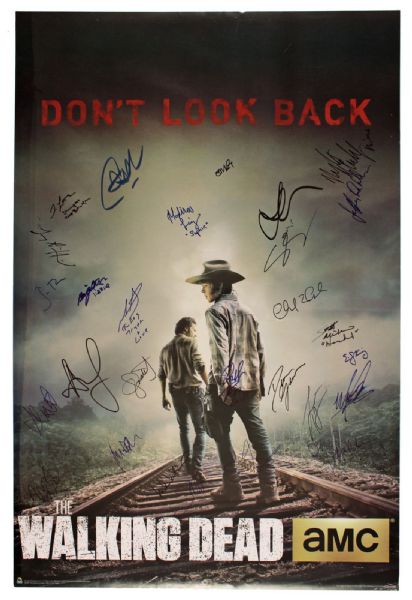 The Walking Dead Signed 24" x 36" Poster w/ 28 Cast Members! (JSA)