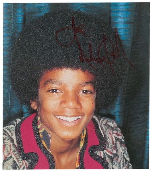 Michael Jackson Signed 12" x 10" Jackson Five-Era Color Photo (PSA/DNA)