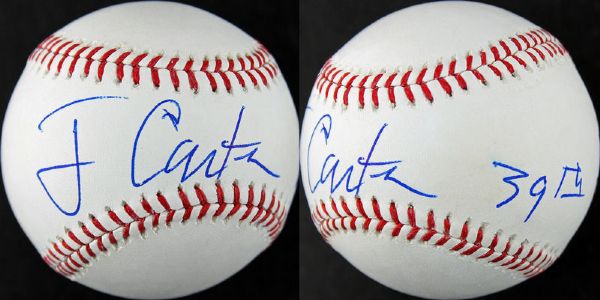 Jimmy Carter Signed OML Baseball w/"39th" Inscription (JSA)