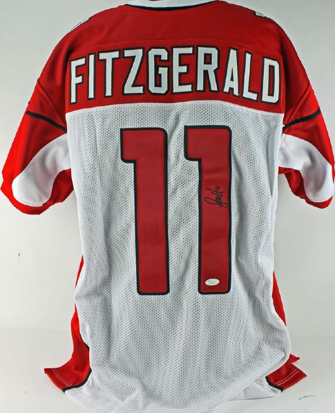 Larry Fitzgerald Signed Arizona Cardinals White Jersey (PSA/DNA)