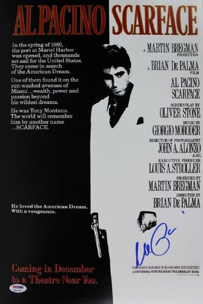 Al Pacino Signed 12" x 18" "Scarface" Poster Print (PSA/DNA Graded GEM MINT 10)