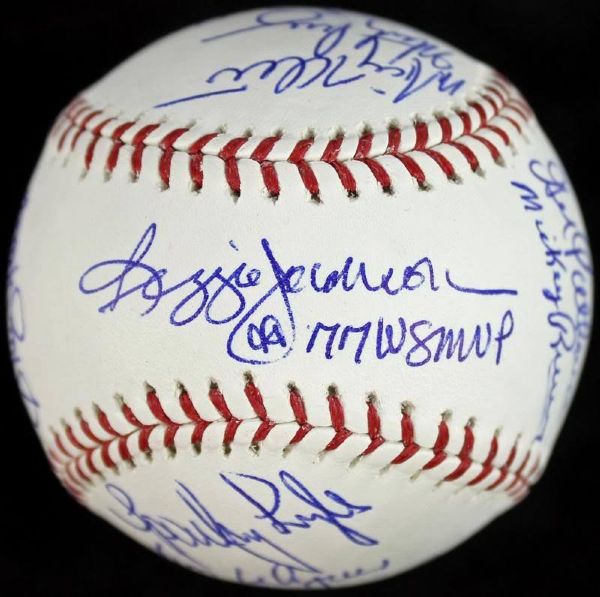 1977-78 NY Yankees (World Champs) Team Signed OML Baseball (20 Sigs)(JSA)