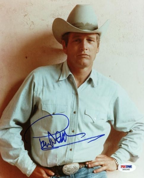 Paul Newman Rare Signed 8" x 10" Color Photo (PSA/DNA)