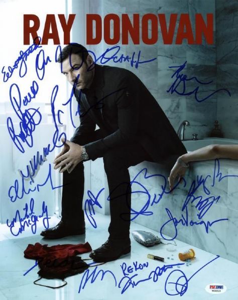"Ray Donovan" Cast Signed 11" x 14" Color Photo w/ 17 Signatures (PSA/DNA)