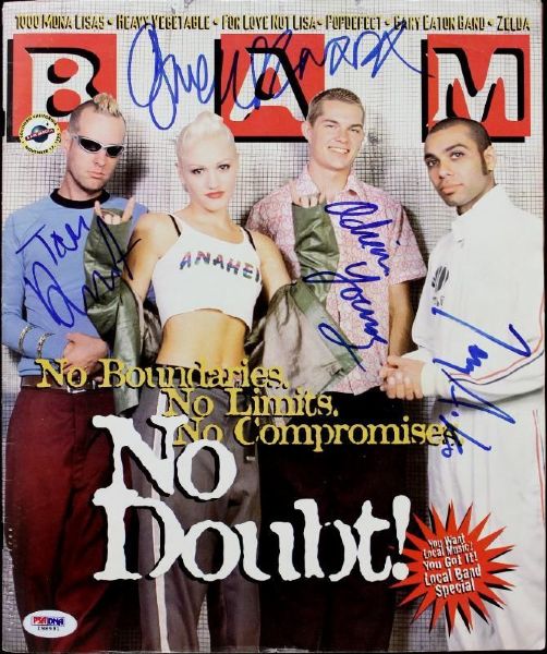 No Doubt Group Signed First BAM Magazine Cover (PSA/DNA)