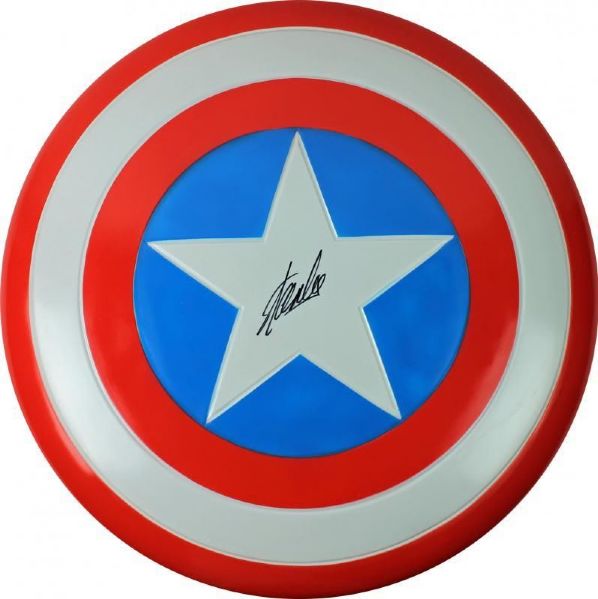 Stan Lee Signed "Captain America" Shield (PSA/DNA)
