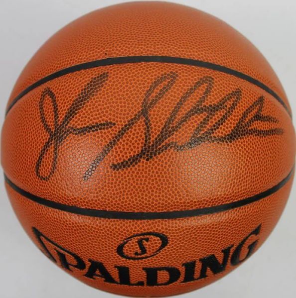 John Stockton Signed Spalding NBA I/O Model Basketball (TOUGH Signer!)(JSA)