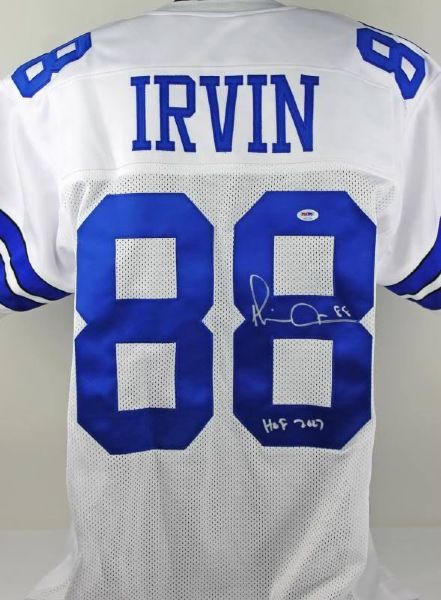 Cowboys: Michael Irvin Signed White Jersey (PSA/DNA)