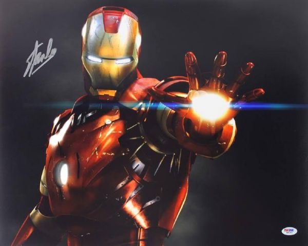 Stan Lee Signed 16 x 20 Color Photo from "Iron Man" w/ Superb Signature! (PSA/DNA)