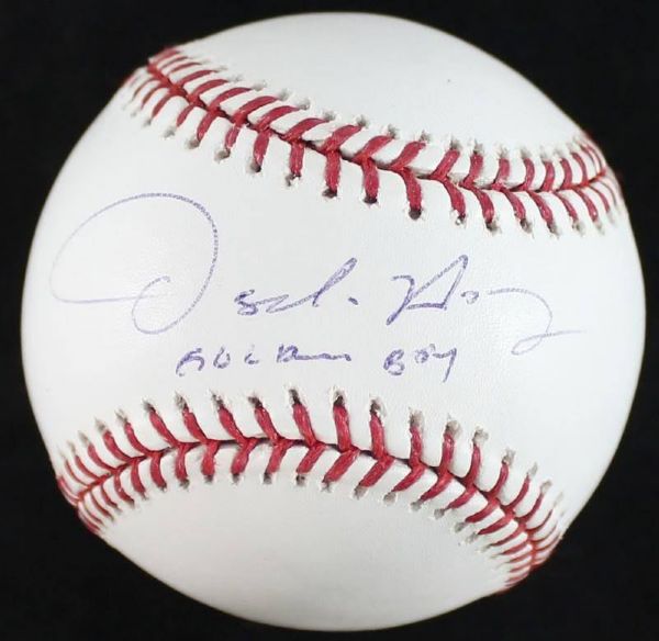 Oscar De La Hoya Signed "Golden Boy" OML (Selig) Baseball (PSA/DNA)