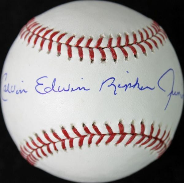 Cal Ripken Jr. Rare Signed Baseball with "Calvin Edwin Ripken Jr." Full Name Sig! (PSA/DNA)